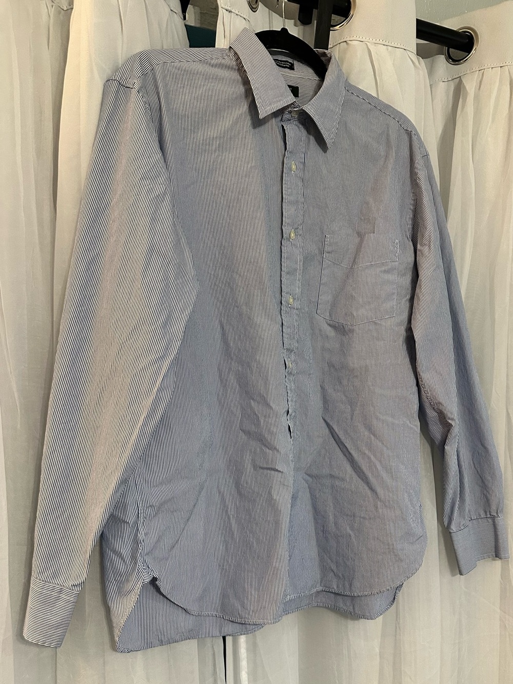 J. Crew Light Blue Pinstripe Button-Down Shirt